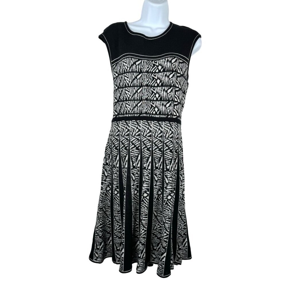 Calvin Klein fit flare sleeveless knit dress‎ preppy 90s office comfy sz XL